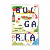 Explore Bulgaria Tea Towel, wall hanging