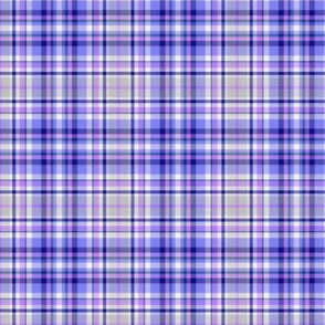 Double Ribbon Plaid in Lavender and Blue