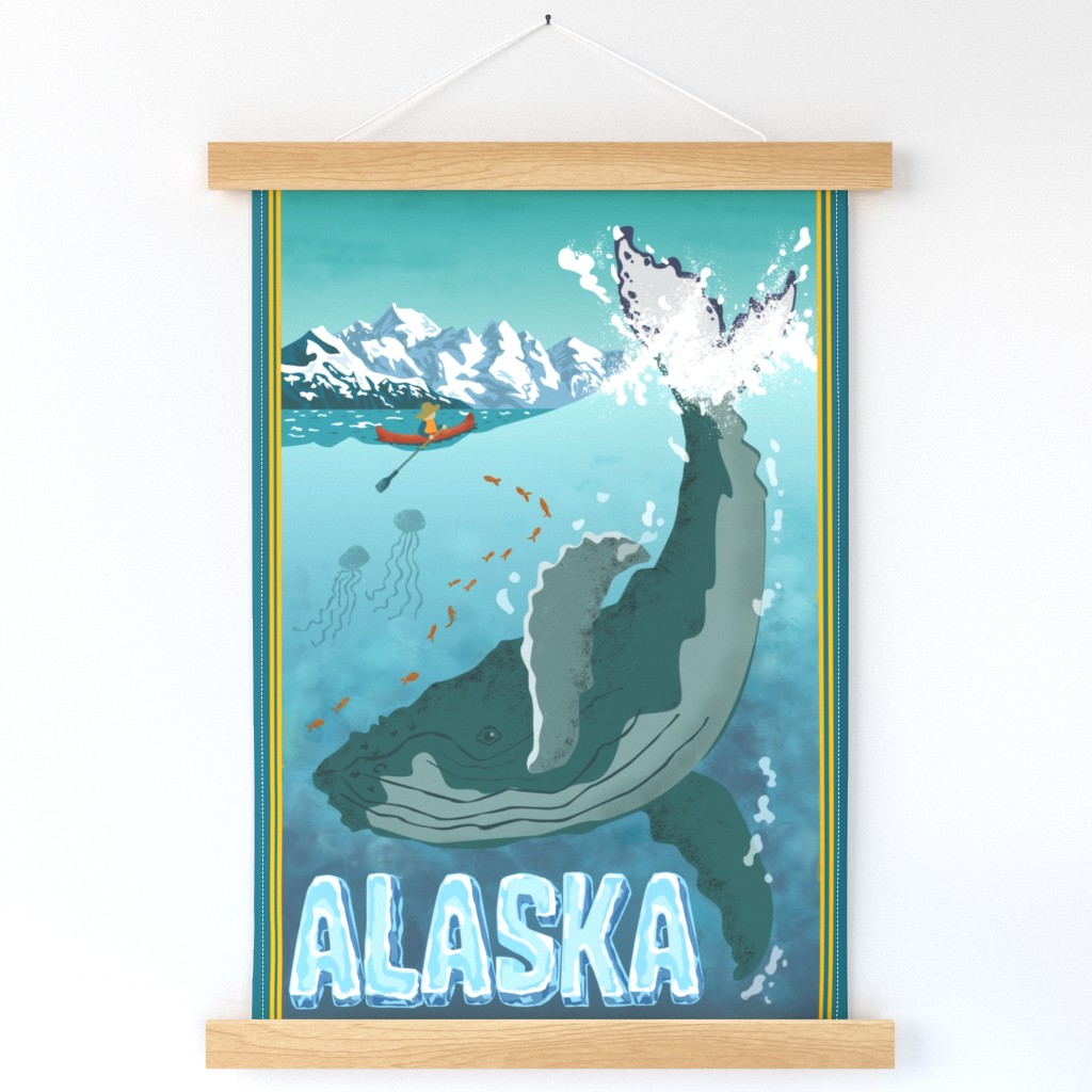 Vintage Alaskan Travel teatowel