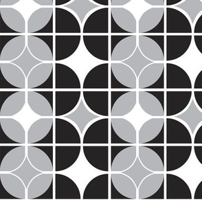 Othello - Midcentury Modern Geometric Black & Grey