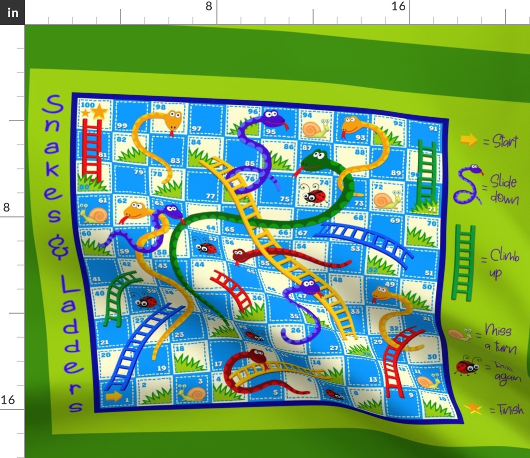 Board game snakes and ladders