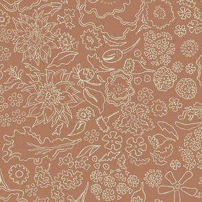 Garden Floral in Mocha Lime