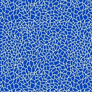 Mosaic-White on Blue