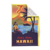 Aloha Hawaii Vintage Travel poster