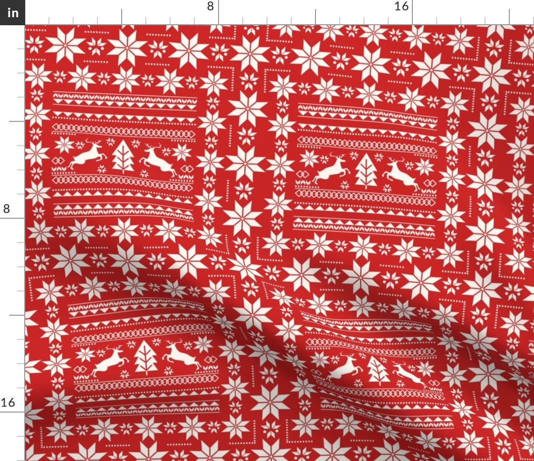 Scandinavian Red Christmas Classic Pattern