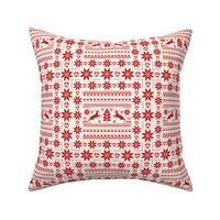 Scandinavian Red Soft White Christmas Pattern