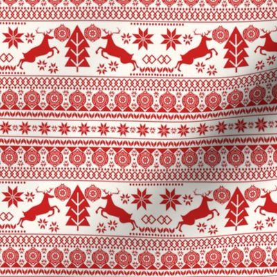 Scandinavian Christmas Decorative Red