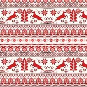 Scandinavian Christmas Decorative Red