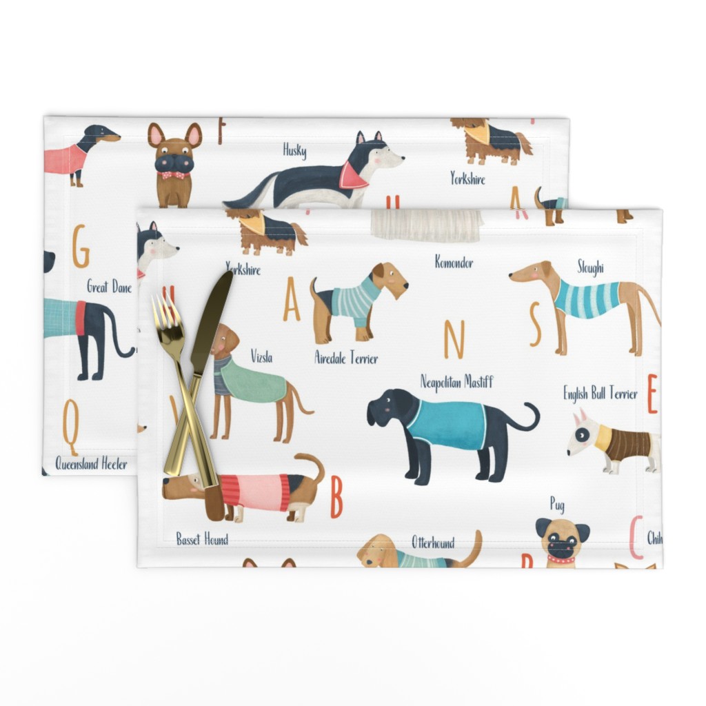 Big scale Dog breeds alphabet