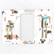 Big scale Dog breeds alphabet