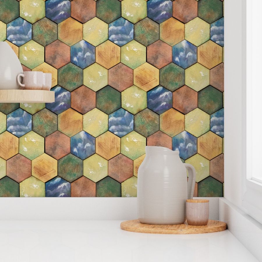 Hexagon tiles game