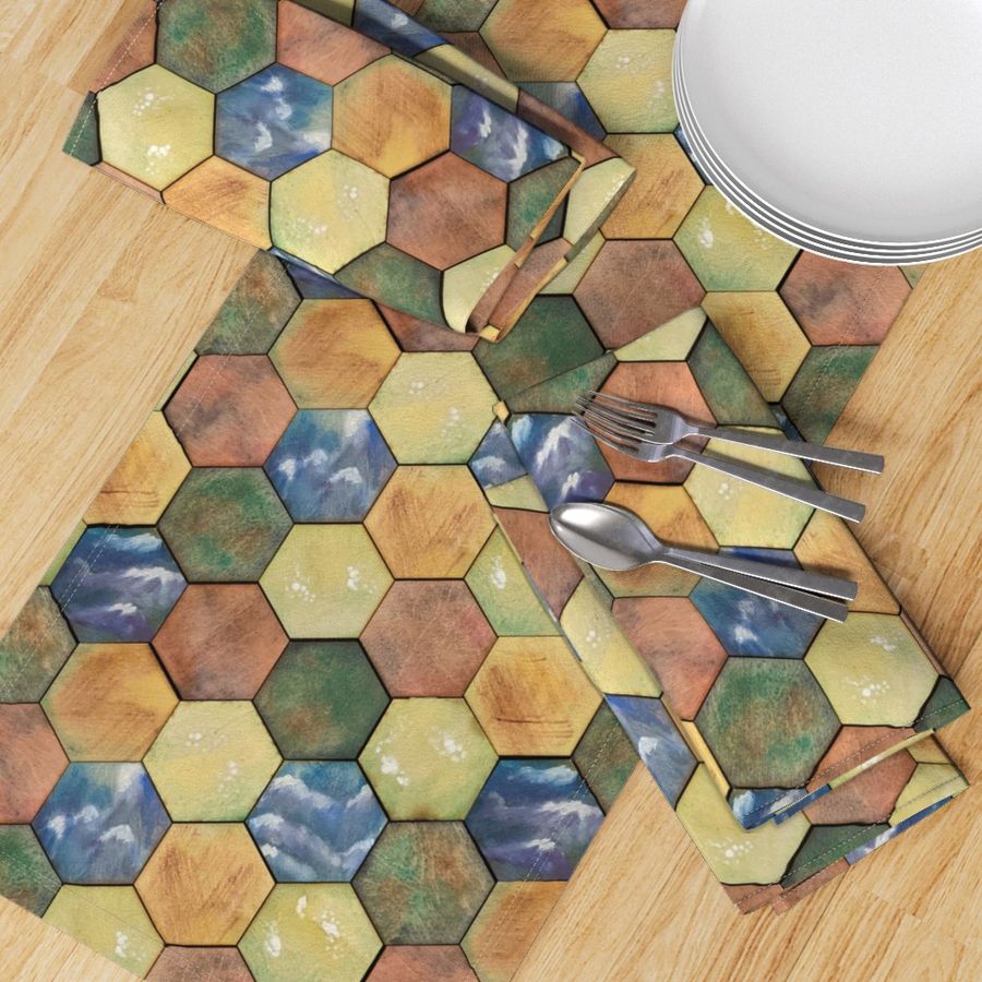 Hexagon tiles game