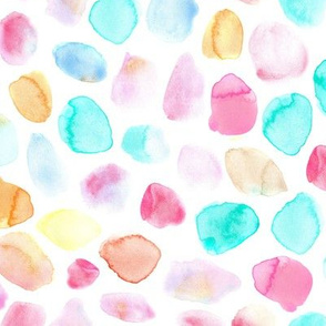 whimsical watercolor spots - pastel stains - abstract modern pattern for nursery baby kids