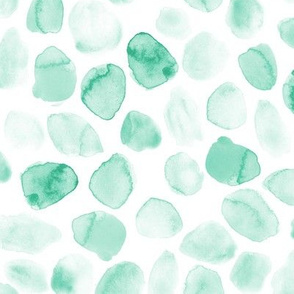Emerald whimsical watercolor spots - pastel stains - abstract modern pattern for nursery baby kids 330