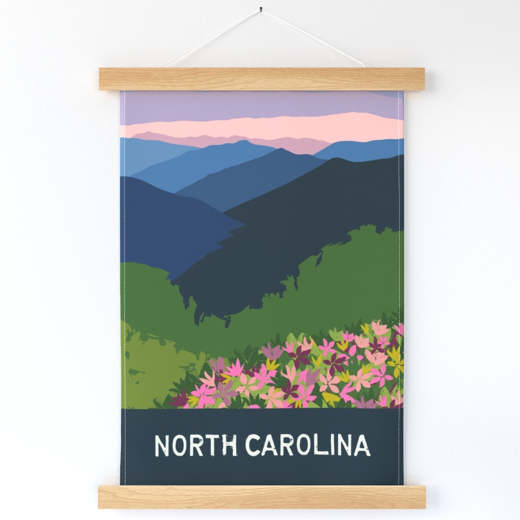 North Carolina Blue Ridge Moutains - tea towel size