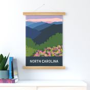 North Carolina Blue Ridge Moutains - tea towel size