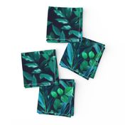 Nighttime Garden in Emerald and Teal - large