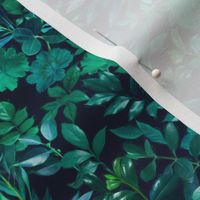 Nighttime Garden in Emerald and Teal - small