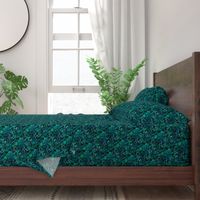 Nighttime Garden in Emerald and Teal - small