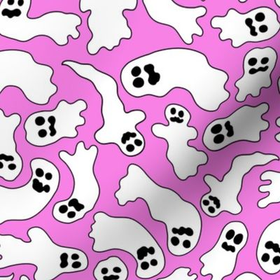 little ghosts on pink