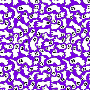 little ghosts on purple