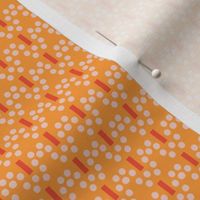 dots and rectangles on orange by rysunki_malunki