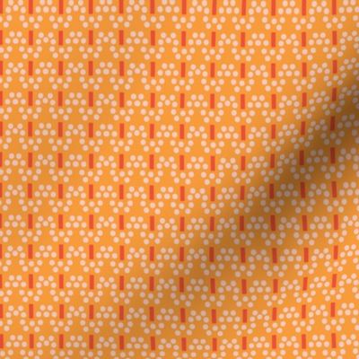 dots and rectangles on orange by rysunki_malunki