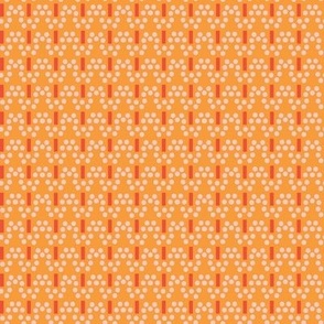 dots and rectangles on orange by rysunki_malunki