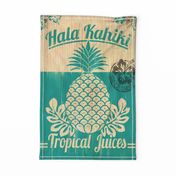 Hawaiian Hala Kahiki tea towel