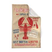 French Lobster Shack tea towel
