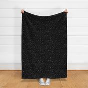 Astrophysics stars and moon boho universe science design nursery neutral monochrome black and white LARGE
