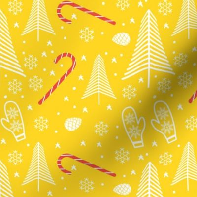 Modern Minimal Christmas in Bold Color Yellow