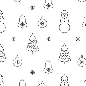 Modern Minimal Christmas  Snowman