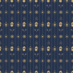 Minimal Modern Christmas Navy and Gold