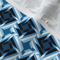 abstract houndstooth fragments - blue