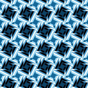 abstract houndstooth fragments - blue