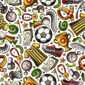 Football cartoon pattern