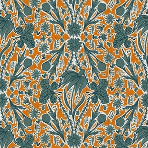 Heirloom Floral Orange
