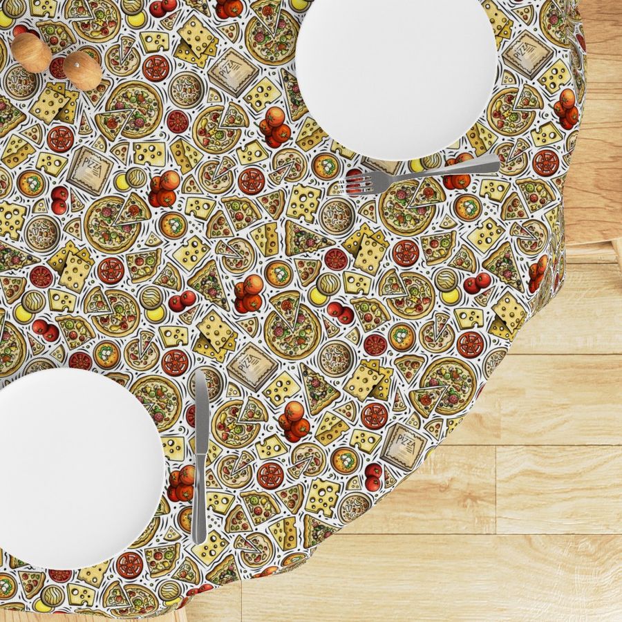 Pizza cartoon pattern