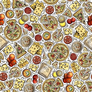 Pizza cartoon pattern