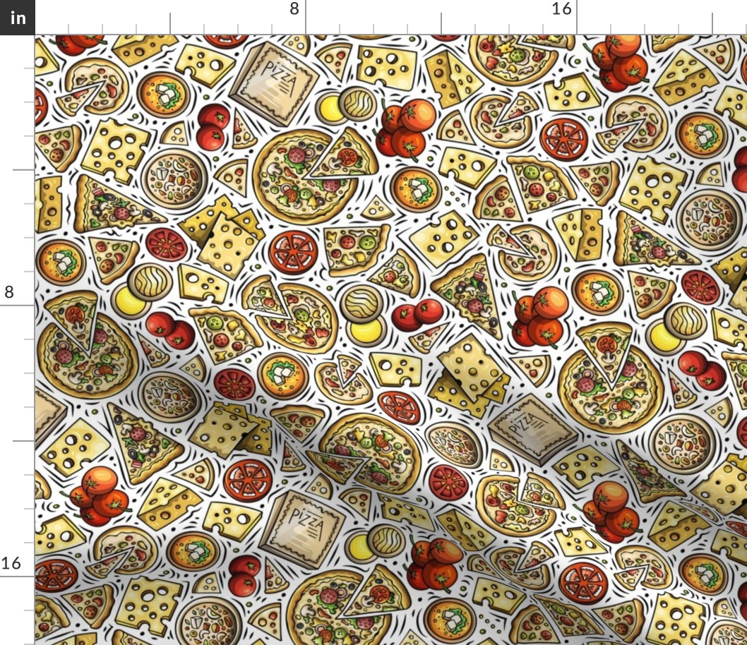 Pizza cartoon pattern
