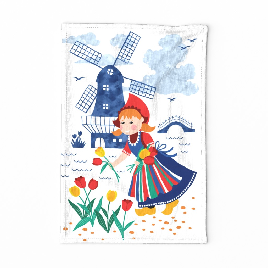 Greetings from Holland tea towel