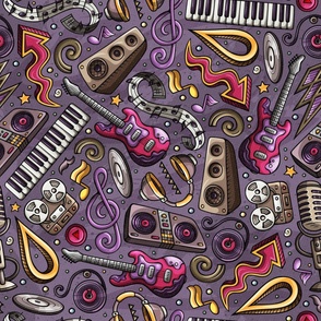 Disco cartoon pattern