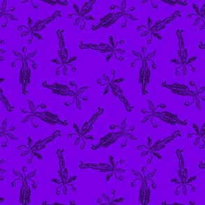 vintage mandrakes on purple