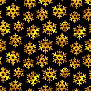 Watercolor Snowflakes (Golden Yellow) – Small Scale