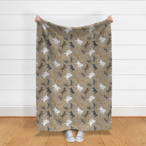 Trotting cropped Shepherding dog breeds of France - faux linen