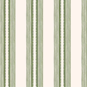 Sophisticated Stripe - Medium -  Green / Blush