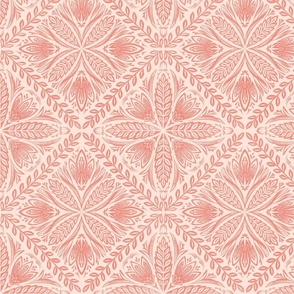 Pink Folk Floral Tiles