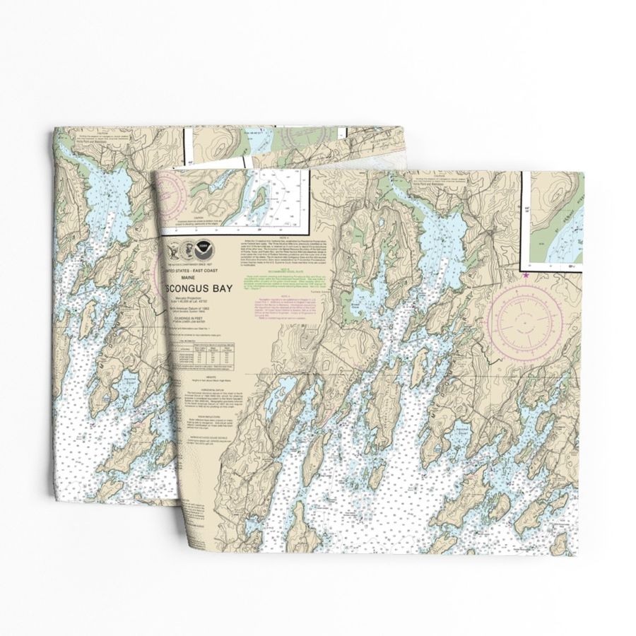 Muscongus Bay Maine Nautical Chart 