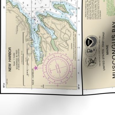 Muscongus Bay Maine Nautical Chart 